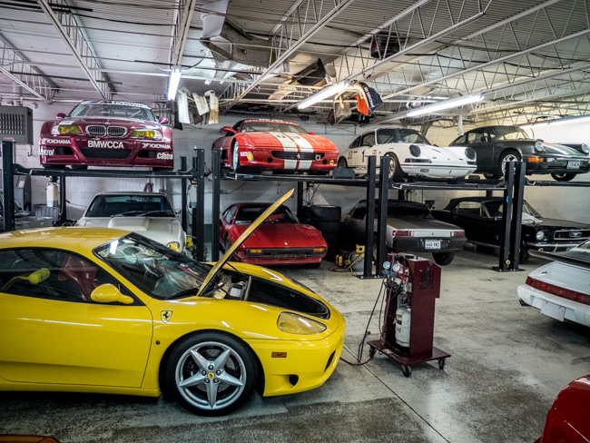 some of the vehicles awaiting attention at Moorespeed